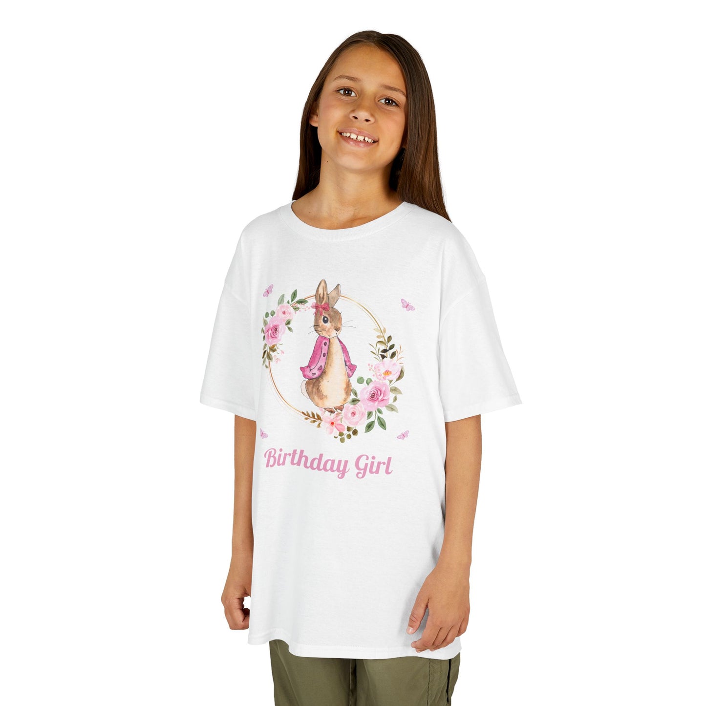 Pink Peter Rabbit Tee — 'Birthday Girl' Peter Rabbit Floral Shirt