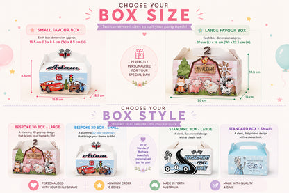 Pink Piggy Birthday Party Box | Personalised Kids Birthday Party Favours Australia