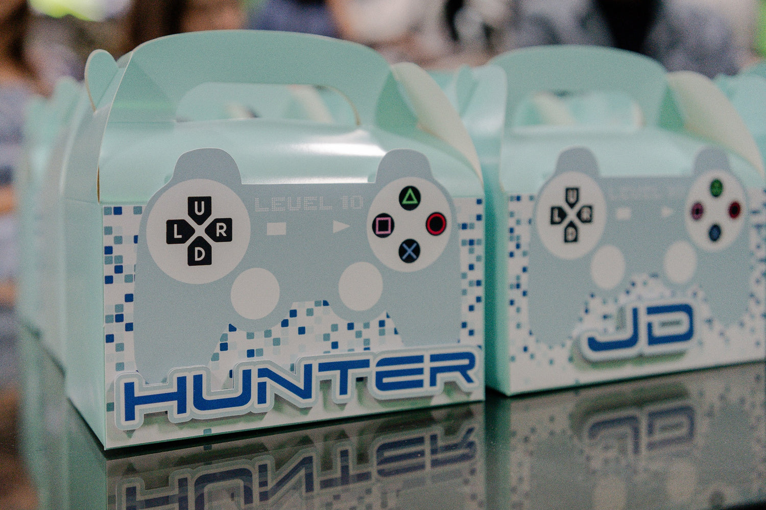 Video Game Controller Console Theme Party Box Minimalist Blue Game Console