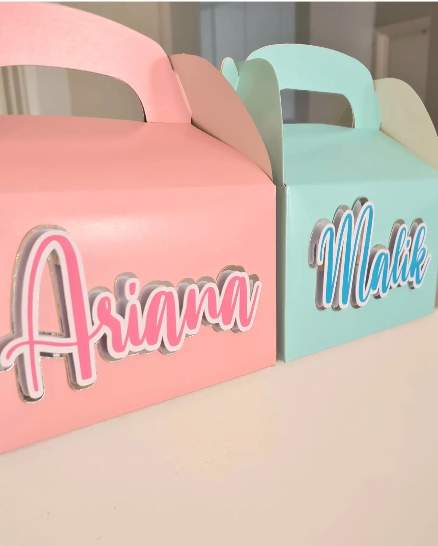 Personalised 3D Party Box | Custom 3D Name | Baptism Christening Birthday Favours Wedding Gift