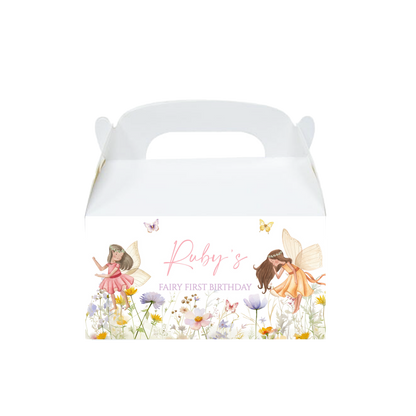 Fairy Garden Party Favour Labels | Personalised Birthday Bundle | Bottle Labels, Stickers & Chocolate Wrappers