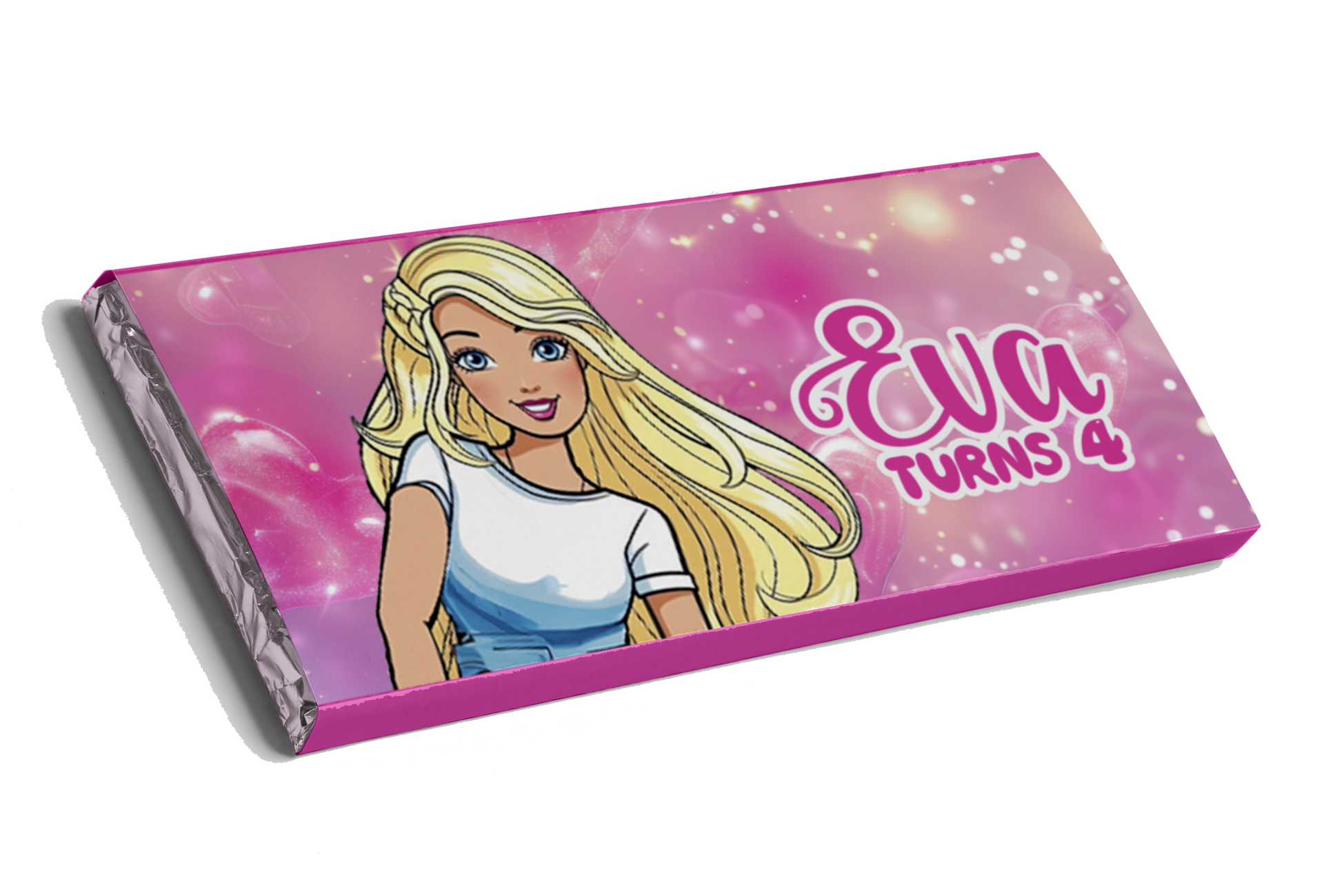 Fashion Doll Pink Design Chocolate Bar