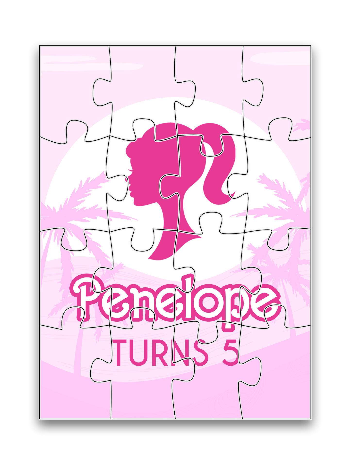 Personalised Fashion Doll Silhouette Mini Puzzles