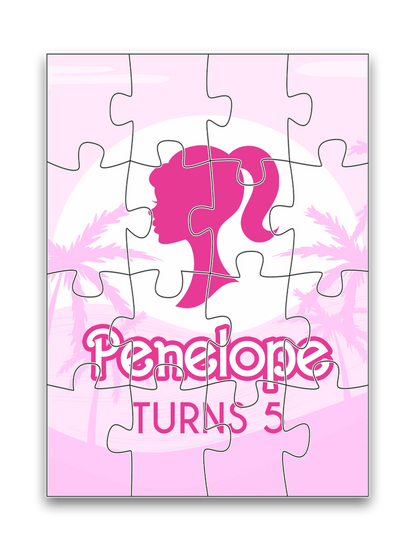 Personalised Fashion Doll Silhouette Mini Puzzles