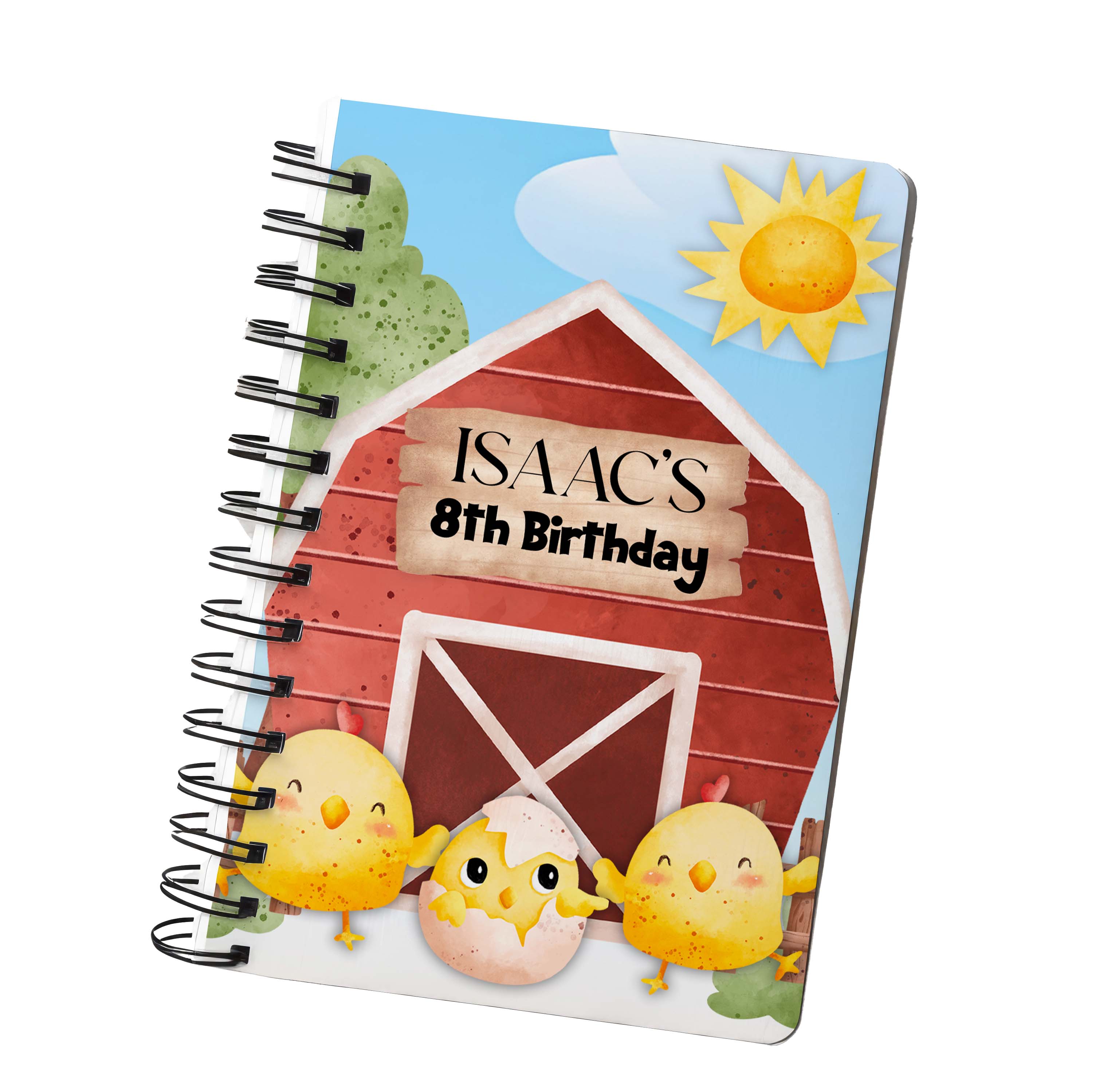 Notebook Chicken Personalised Chicken Farm Theme Notebook – Summer Print & Party