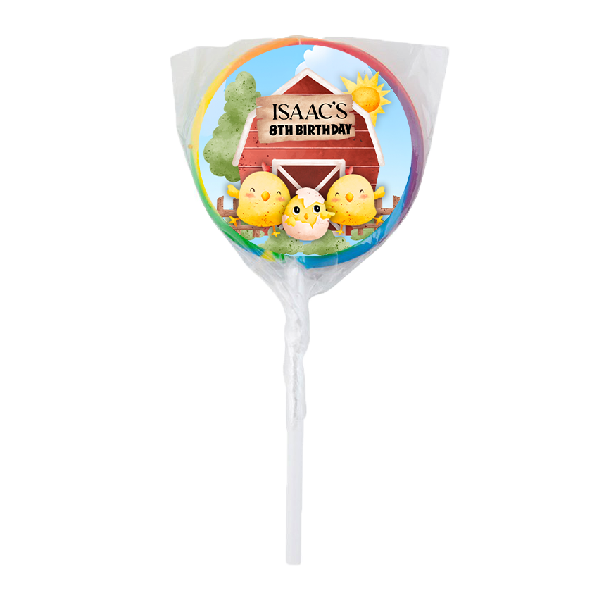 Chicken Farm Animals Theme Lollipops -12pk