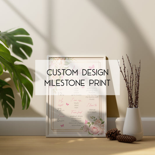 Custom Design Milestone Print