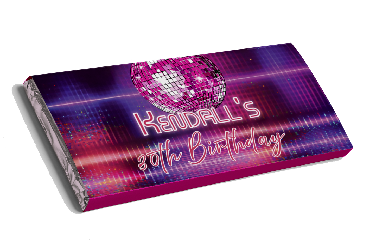 Disco Themed Chocolate Bar | Personalised Chocolate Favours Australia