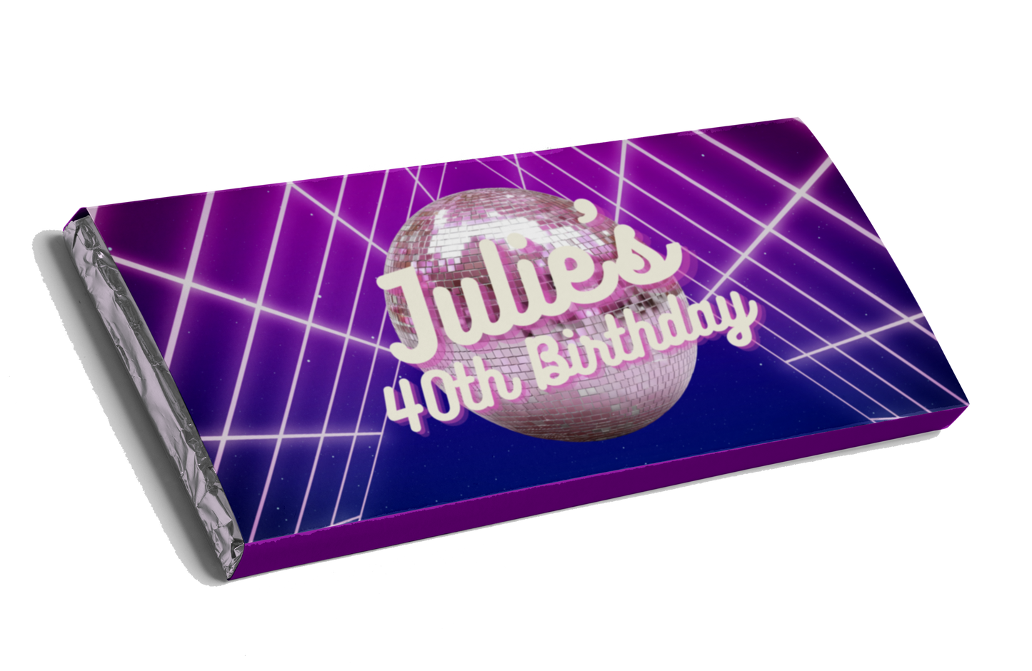 Disco Ball Chocolate Bar | Personalised Chocolate Favours Australia