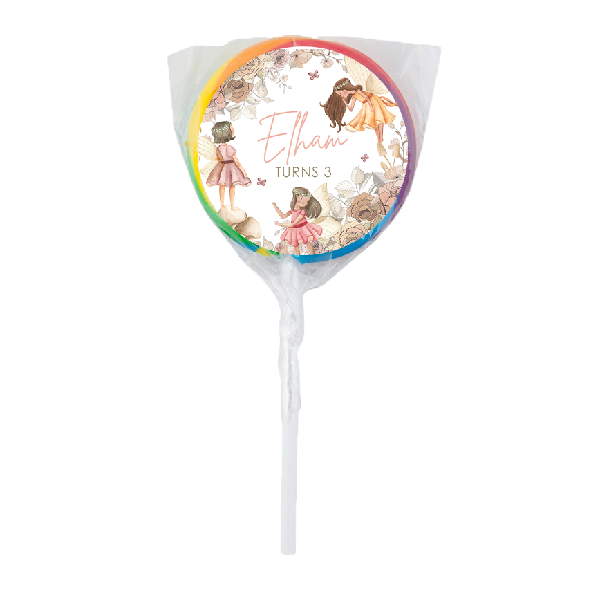 Enchanted Fairy Theme Lollipops -12pk