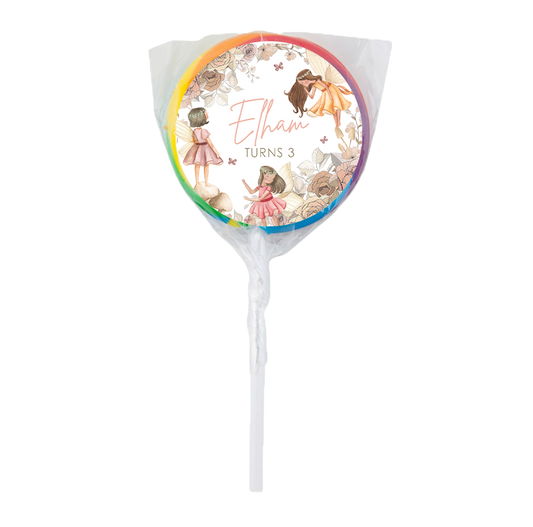 Enchanted Fairy Theme Lollipops -12pk