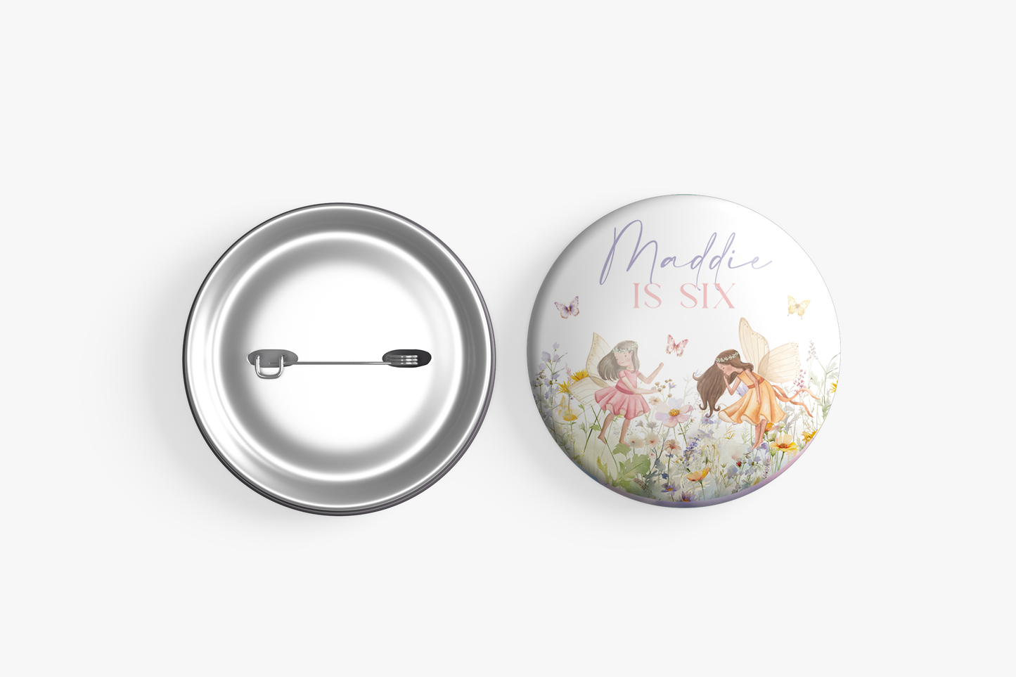 Magical Fairy Garden Pin Badges | Kids Birthday Party Favours | Personalised or Plain
