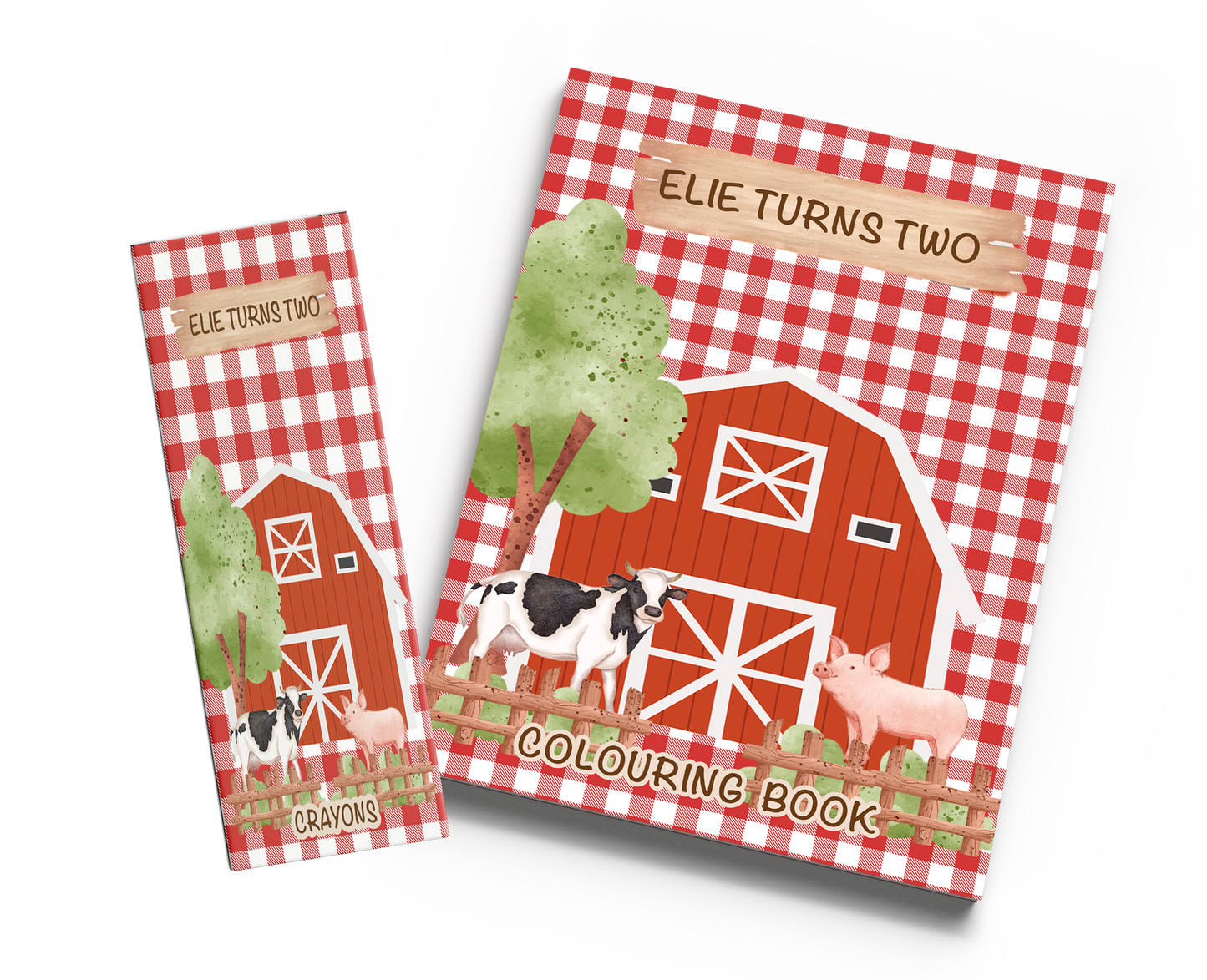 Farm Animals Barnyard Theme Colouring Book & Crayons