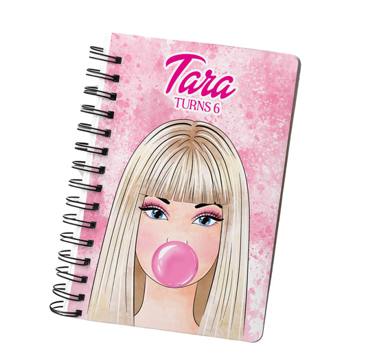 Personalised Fashion Doll Theme Notebook