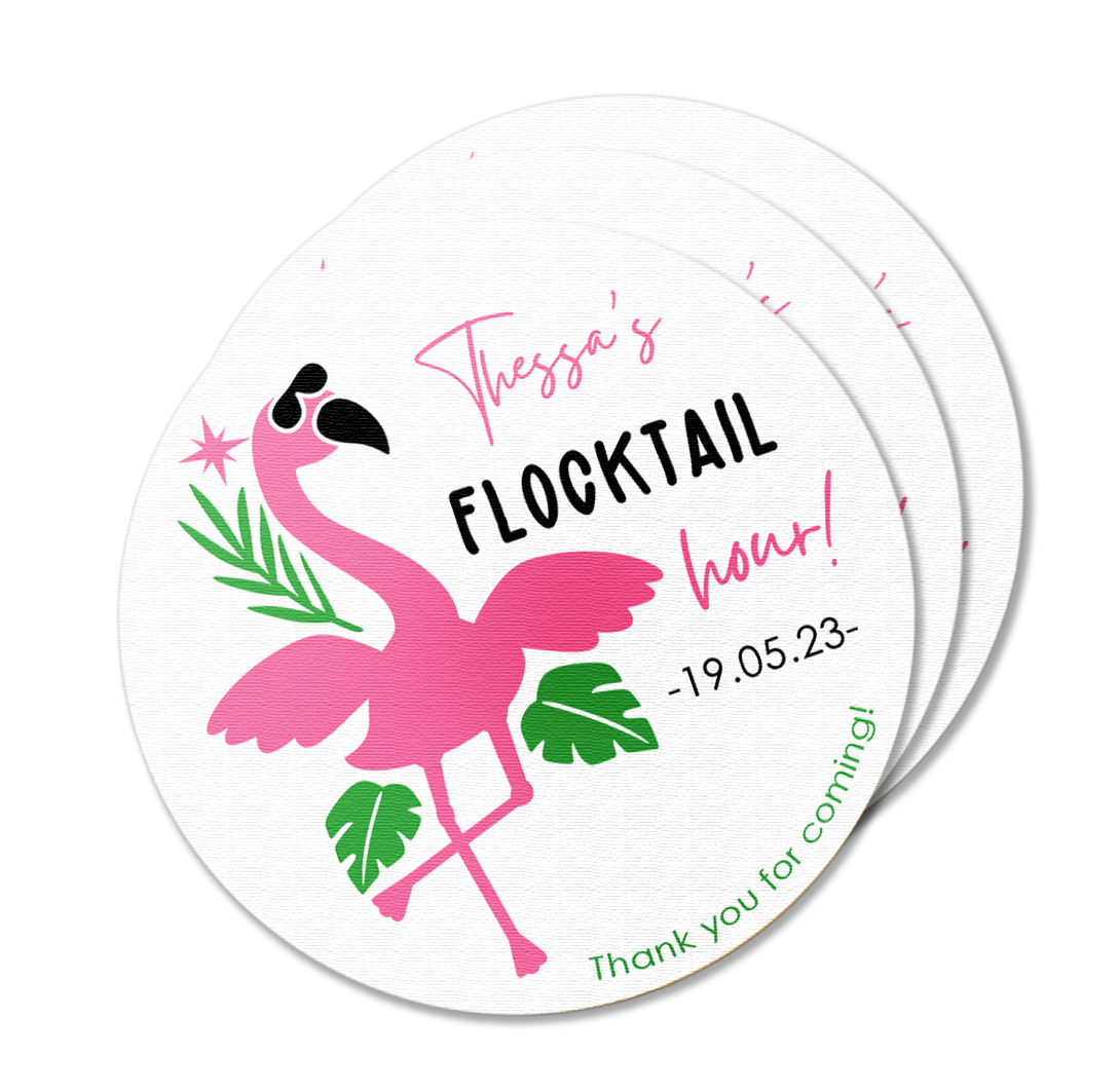 Tropical Glam Flamingo Stickers Pack