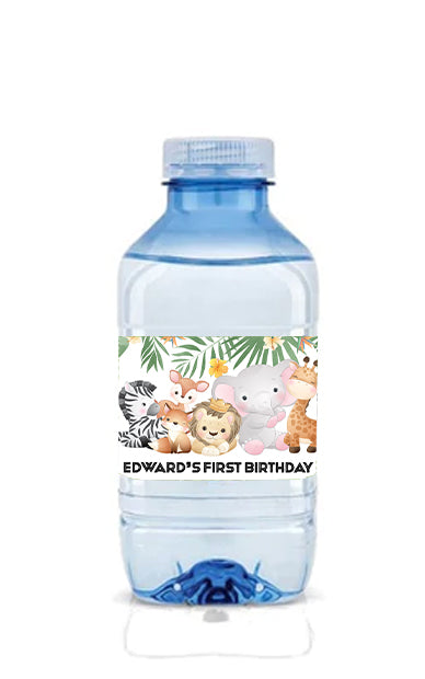 Jungle Animals Bottle Labels (12pk)
