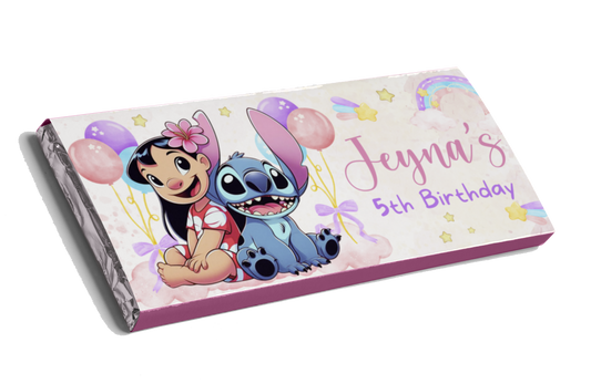Lilo & Stitch Pastel Theme Chocolate Bar