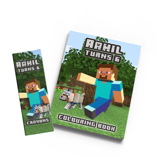 Minecraft Colouring Book & Crayons