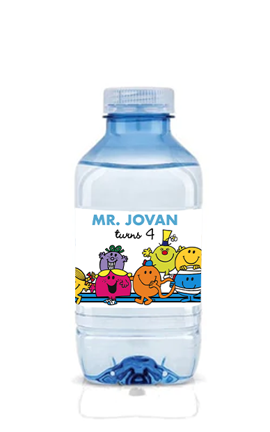 Mr. Men Theme Bottle Labels (12pk)