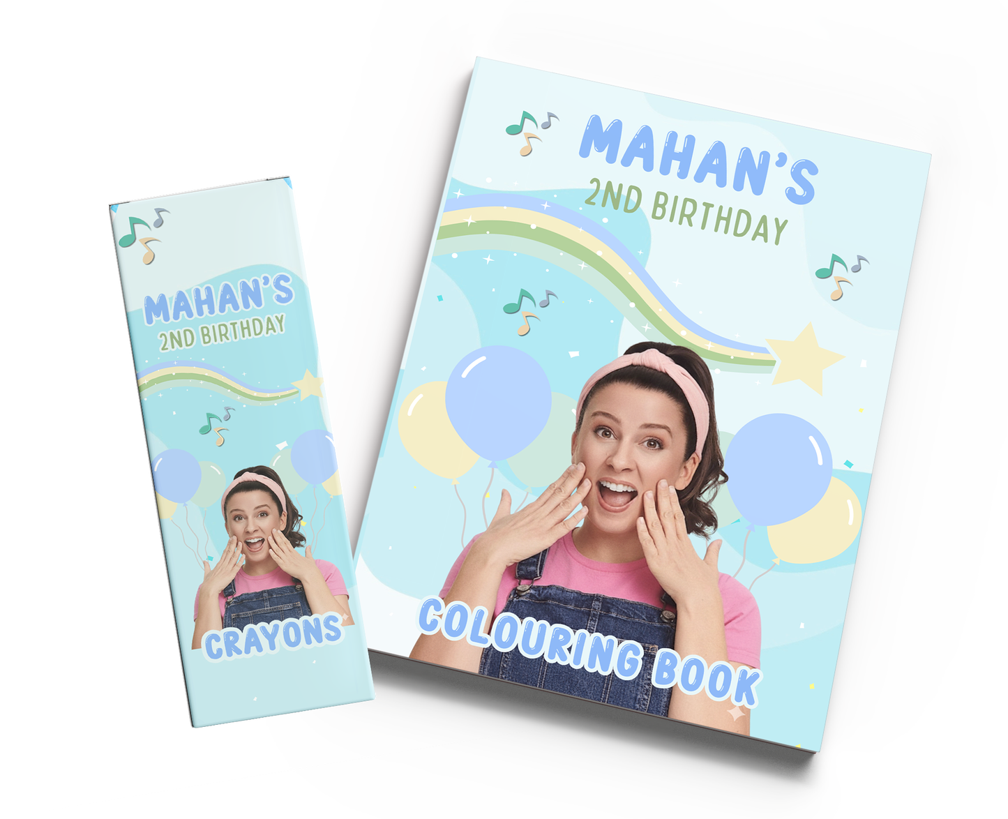 Ms Rachel Pastel Design Colouring Book & Crayons