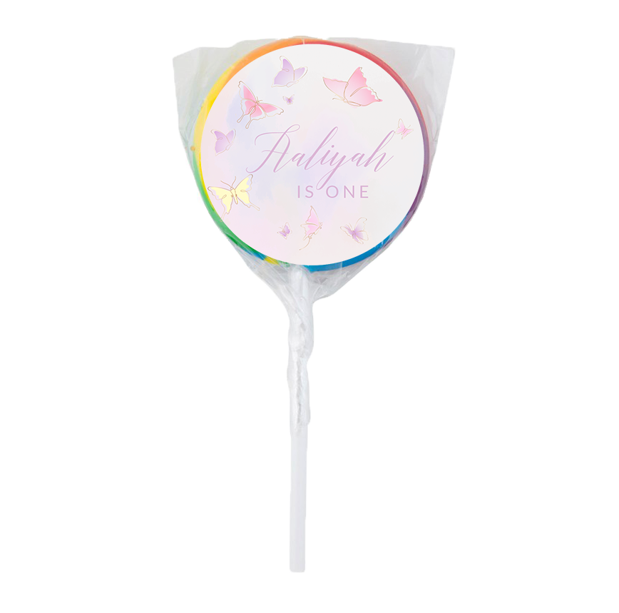 Pastel Butterflies Theme Lollipops -12pk