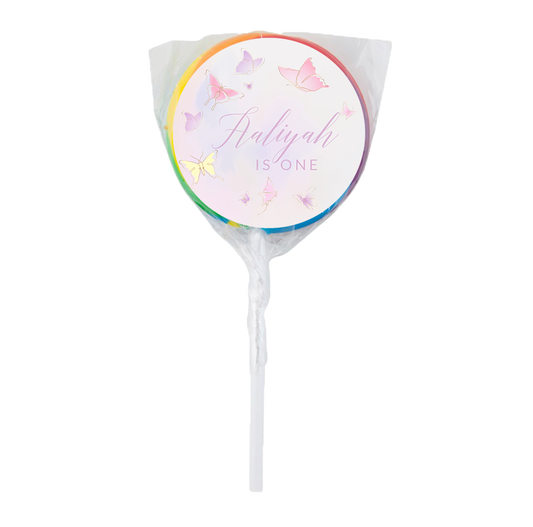 Pastel Butterflies Theme Lollipops -12pk