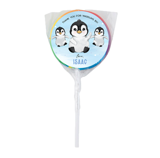 Penguin Theme Lollipops -12pk