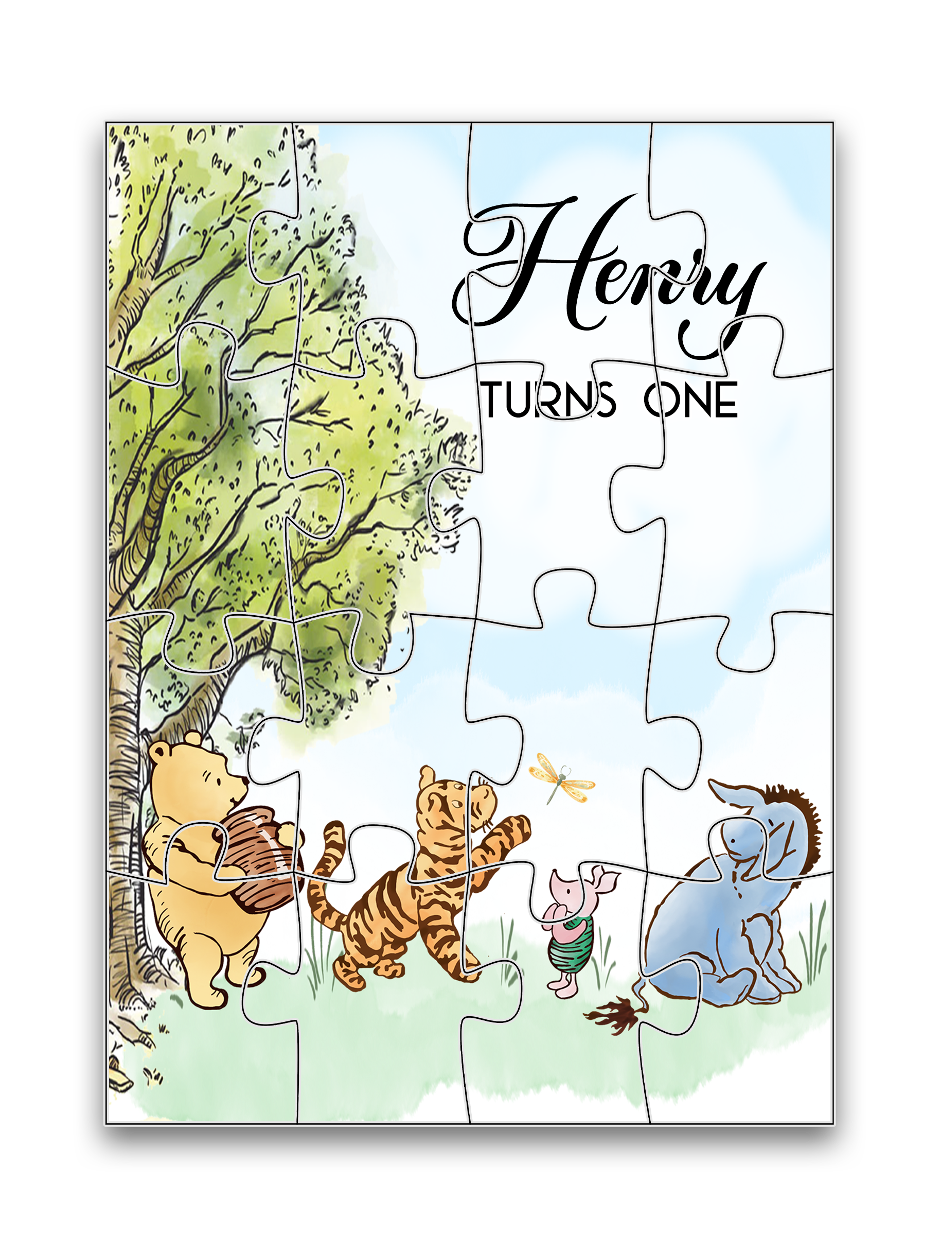Winnie the Pooh Blue Mini Puzzles – Summer Print & Party
