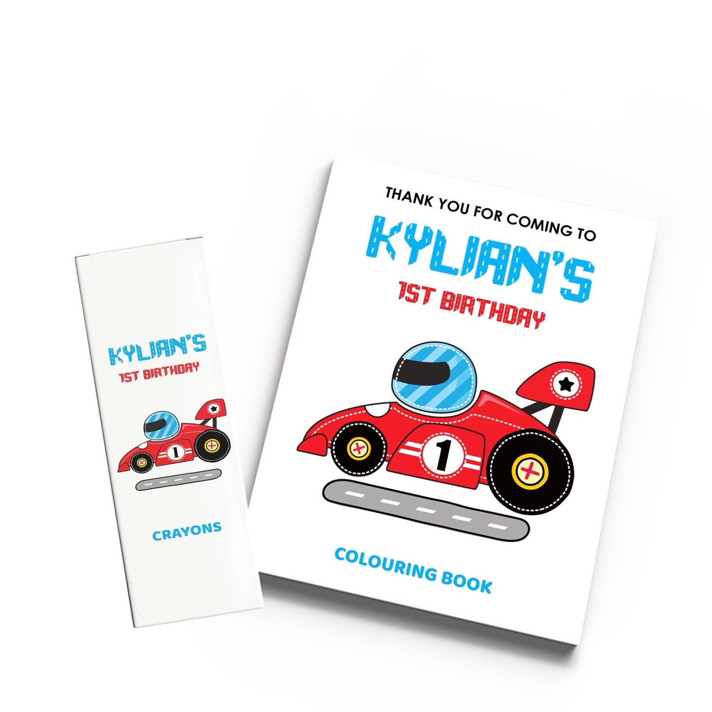 Racing Car Colouring Book & Crayons