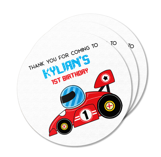 Racing Car Theme Stickers Pack