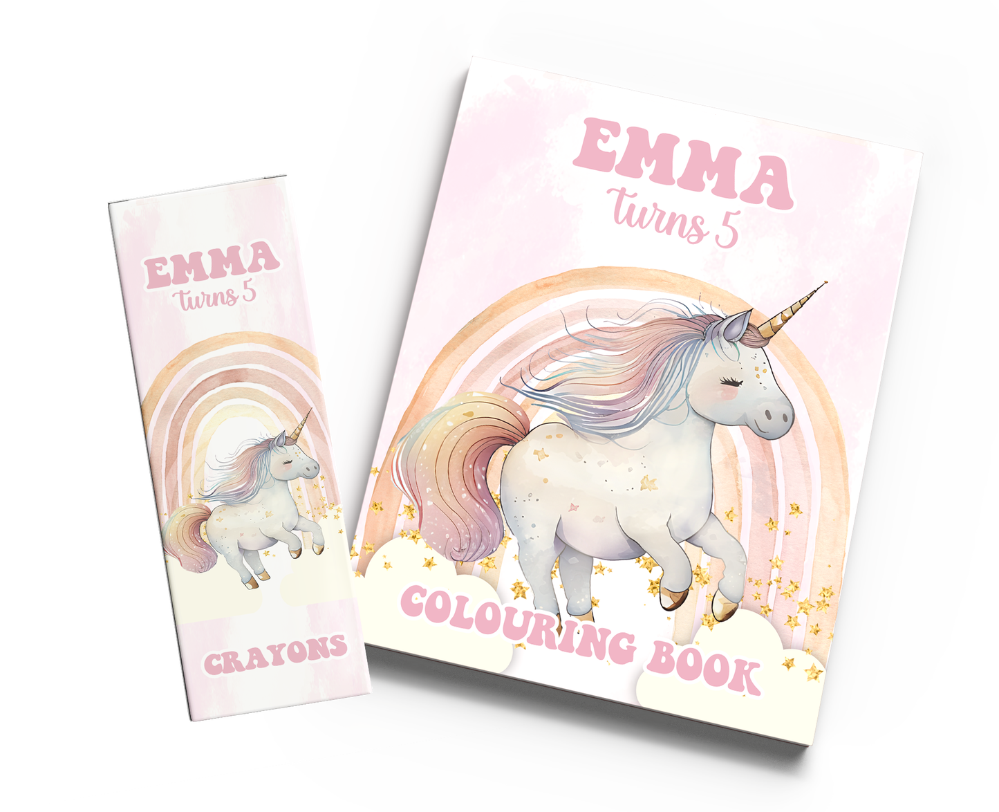 Rainbow Unicorn Colouring Book & Crayons