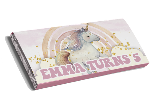 Rainbow Unicorn Chocolate Bar
