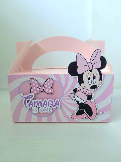 Pink Mouse Birthday Party Box | Personalised Kids Birthday Party Favour Box