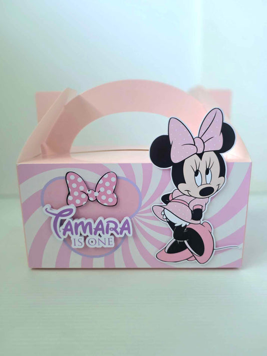 Pink Mouse Birthday Party Box | Personalised Kids Birthday Party Favour Box