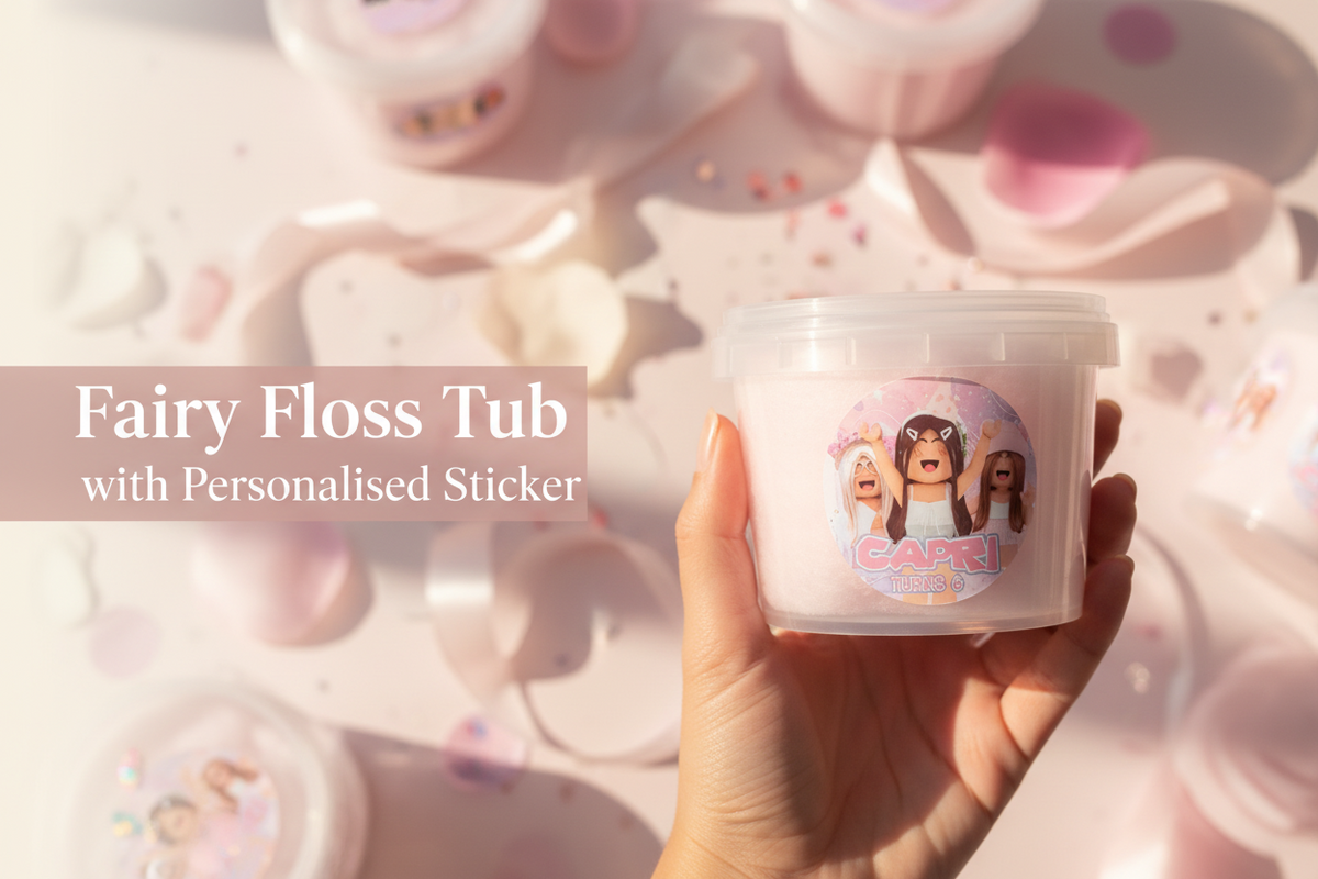 Fairy Floss with Sticker - Custom Design