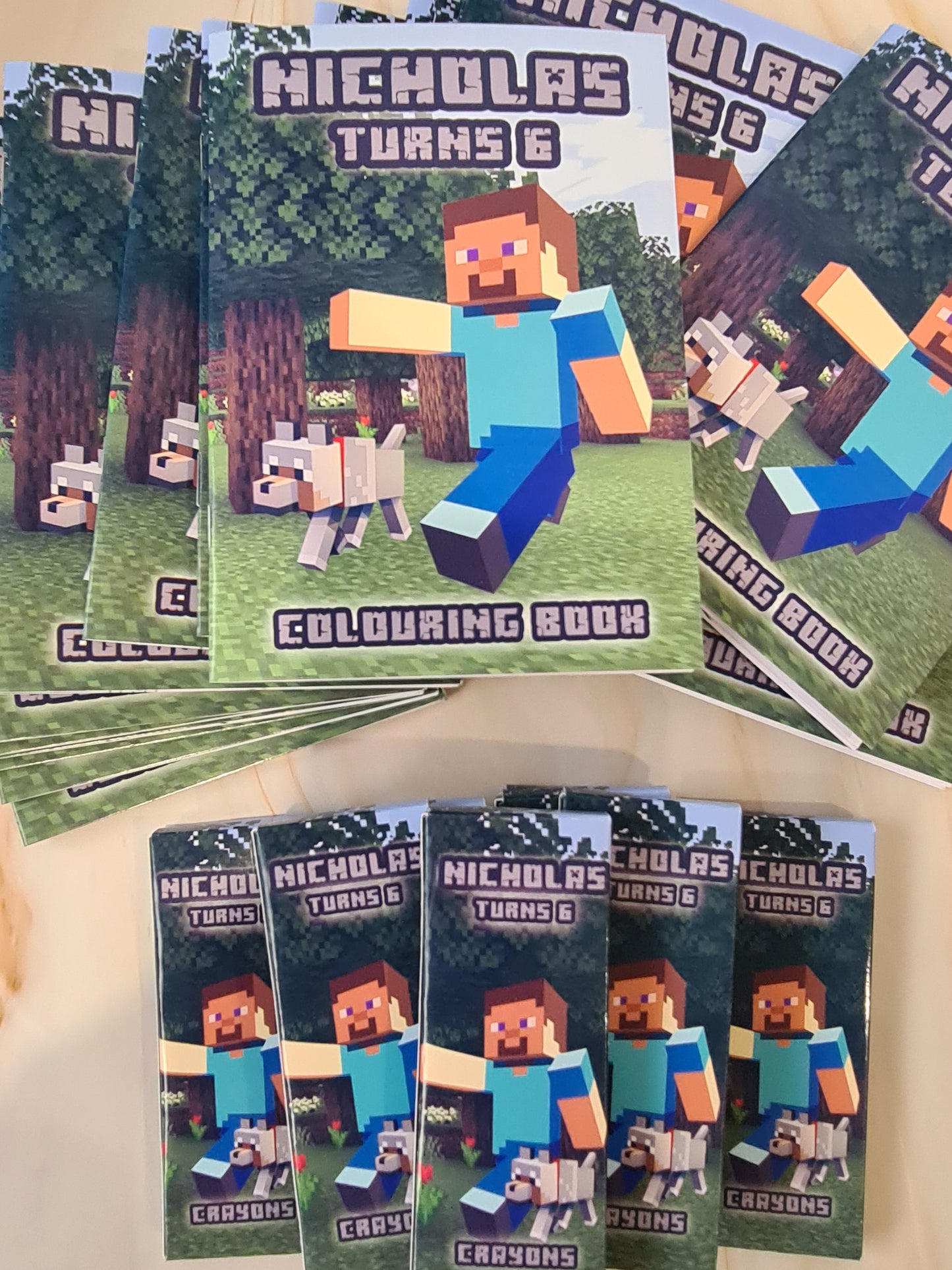 Minecraft Colouring Book & Crayons