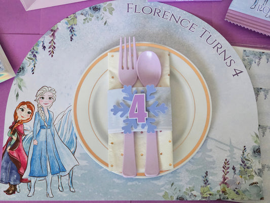 Snow Princess Frozen Inspired Theme Paper Placemat