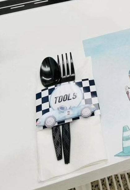 Racing Car Vintage Napkin Wrap