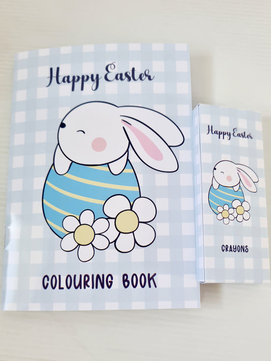 Easter Blue Bunny Colouring Set