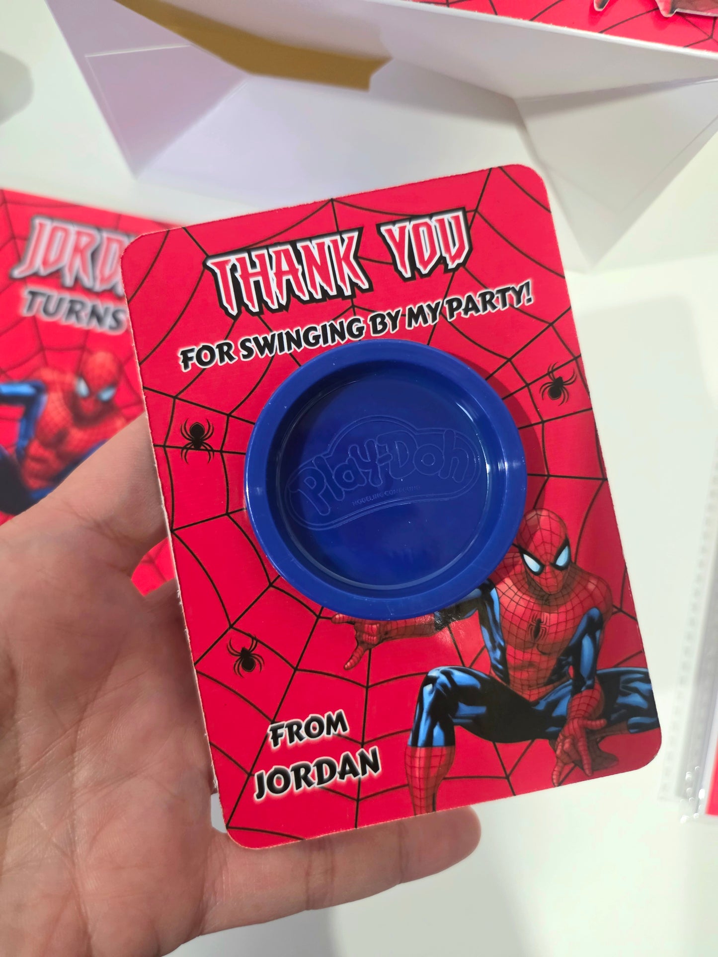 Super Web Hero Play Dough Party Favours