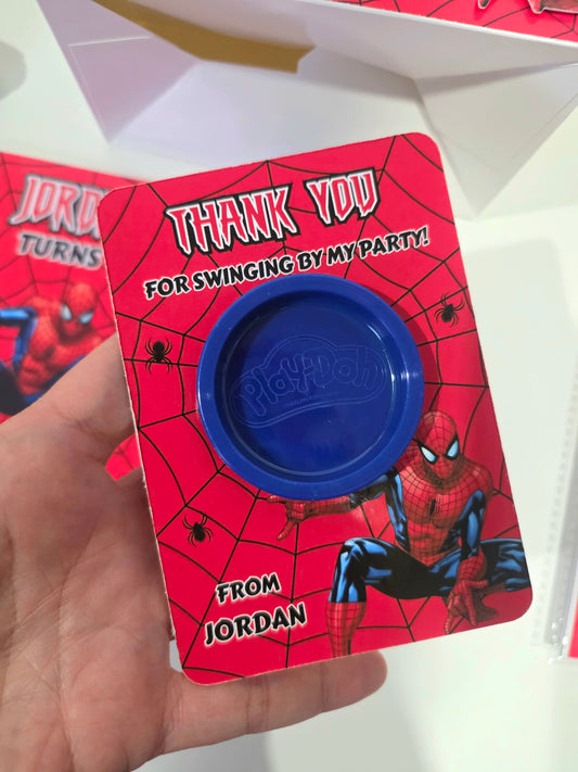 Super Web Hero Play Dough Party Favours