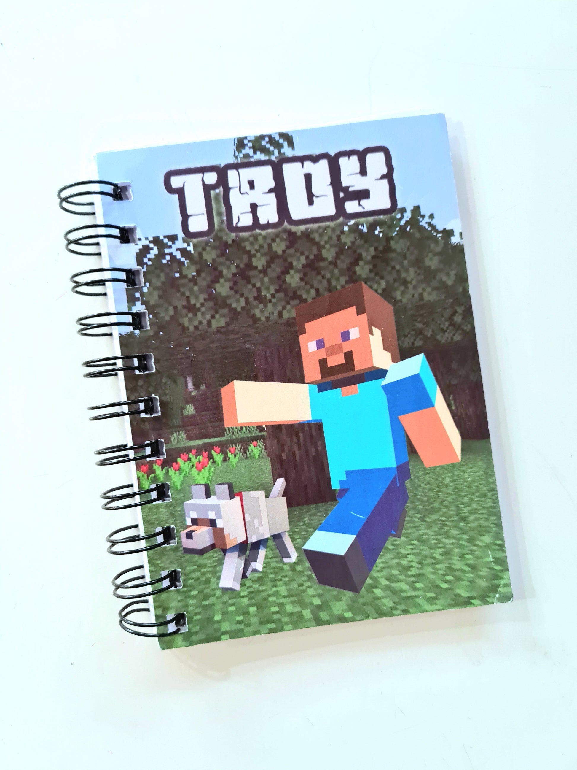 Personalised Minecraft Theme Notebook – Summer Print & Party