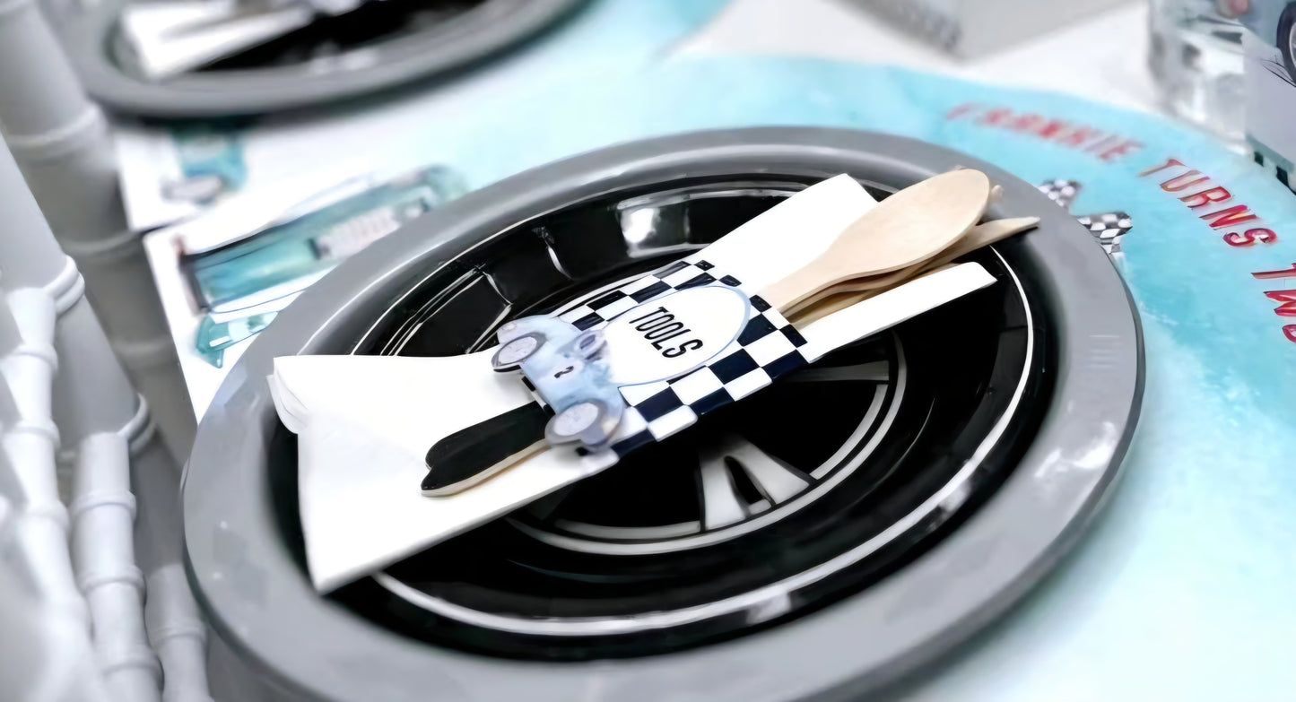 Racing Car Vintage Napkin Wrap