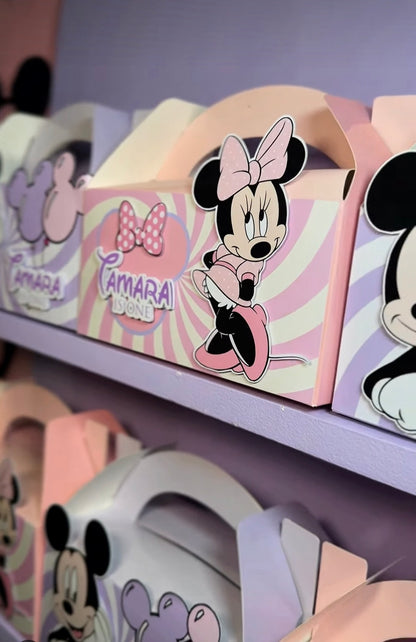 Pink Mouse Birthday Party Box | Personalised Kids Birthday Party Favour Box