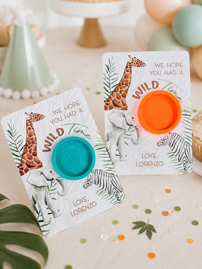 Wild One Safari Theme Play Dough Party Favours