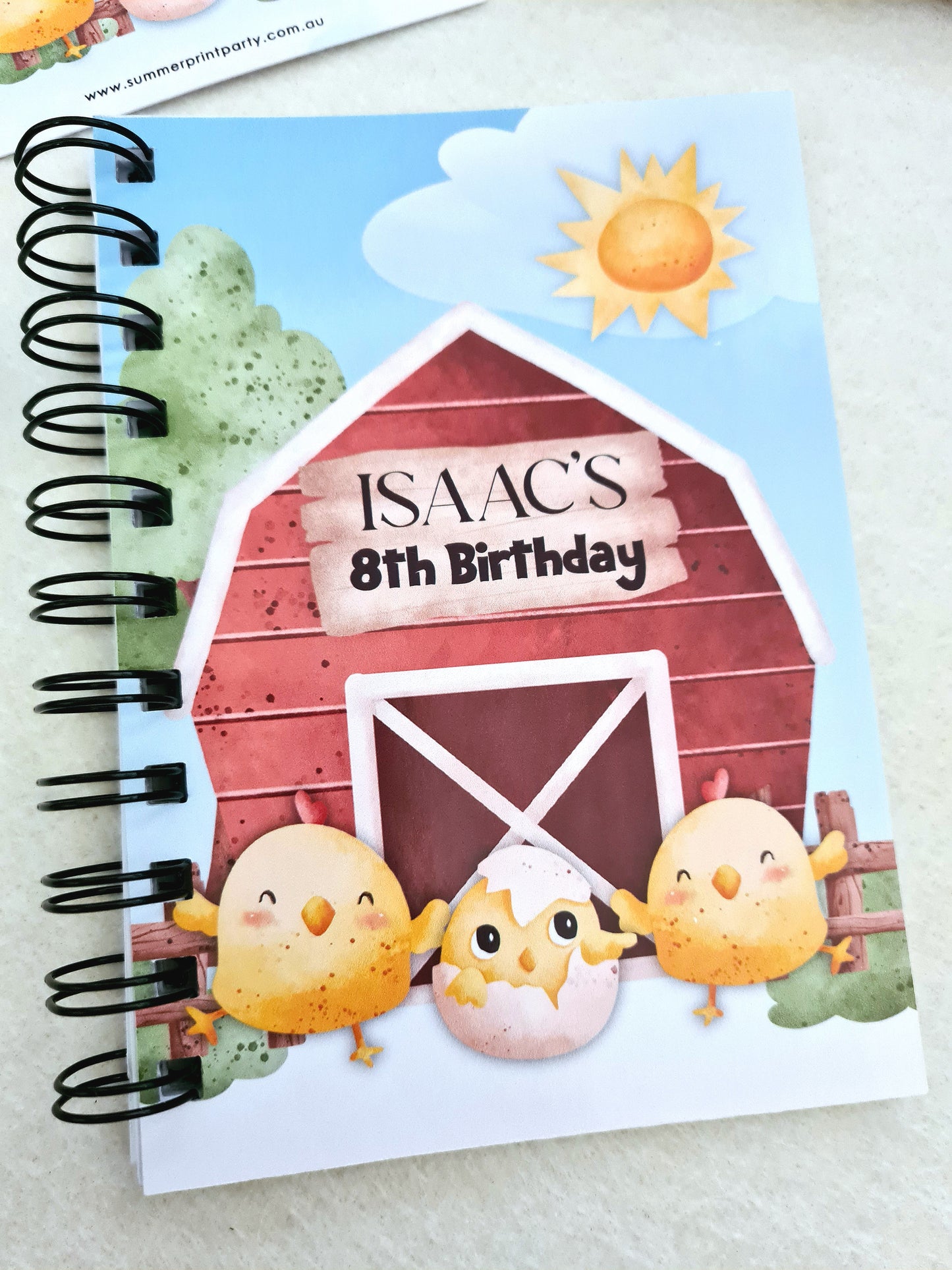 Personalised Chicken Farm Theme Notebook