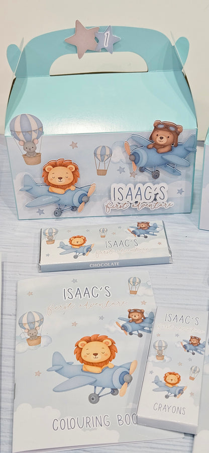 Airplane Animals Theme Favour Party Box