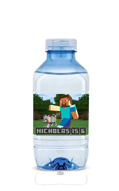 Minecraft Theme Bottle Labels (12pk)