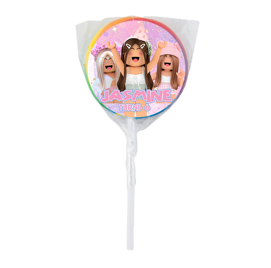 Roblox Girl Theme Lollipops -12pk