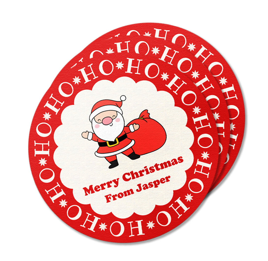 Santa Christmas Stickers Pack – Summer Print & Party